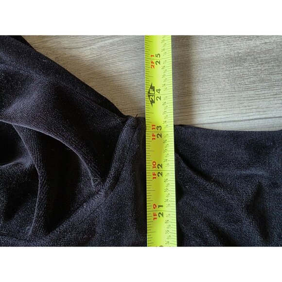 Alfred Dunner Womens Size 18 Black Velour Jacket With Embroidered Floral Design - Picture 7 of 7